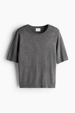 H&M - Women Grey Fine-Knit Top