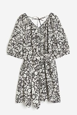 H&M - Women Black Tie-Belt Dress