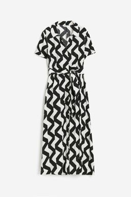 H&M - Women Black Tie-Belt Dress