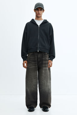 H&M - Men Black Super Baggy Jeans