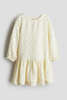 H&M - Girls Yellow Cotton Muslin Dress