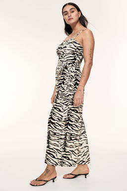 H&M - Women White Tie-Belt Jumpsuit