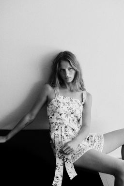 H&M - Women White Cotton Poplin Playsuit