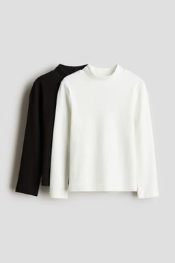H&M - Girls 2-Pack Polo-Neck Tops