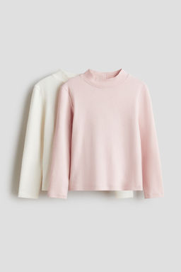 H&M - Girls 2-Pack Polo-Neck Tops
