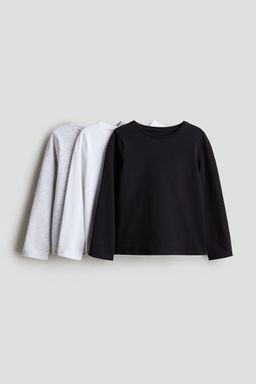 H&M - Girls 3-Pack Long-Sleeved Tops