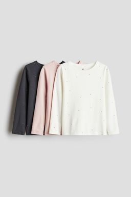 H&M - Girls 3-Pack Long-Sleeved Tops