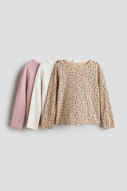 H&M - Girls 3-Pack Long-Sleeved Tops