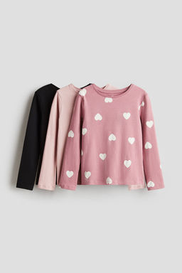 H&M - Girls 3-Pack Long-Sleeved Tops