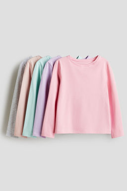 H&M - Girls 5-Pack Jersey Tops