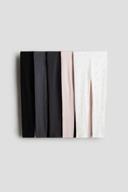 H&M - Girls 5-Pack Jersey Leggings