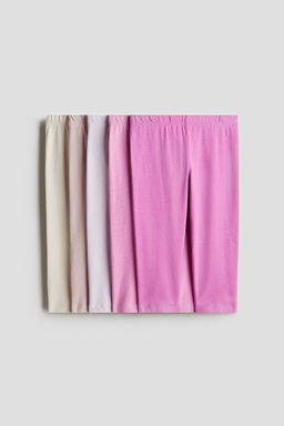 H&M - Girls 5-Pack Cotton Capri Leggings