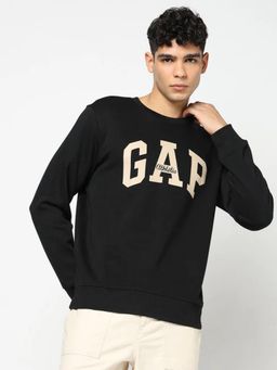 GAP - Mens Logo Print Crew Neck Sweatshirt - Black