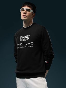 Tommy Hilfiger - F1 Cadillac Typographic Regular Fit Cotton Sweatshirt - Black