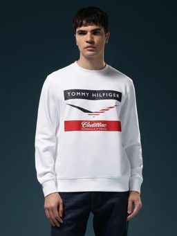 Tommy Hilfiger - F1 Cadillac Logo Regular Fit Cotton Sweatshirt - White