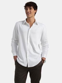 Jockey - IM33 Men Super Combed Cotton Rich Full Sleeve Knit Shirt - White