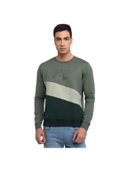 Park Avenue - Green Slim Fit Sweatshirt