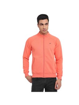 Park Avenue - Slim Fit Peach Polycotton Casual Sweatshirt