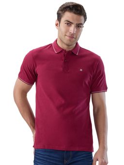 Raymond - Medium Maroon Modern Fit Polo T-Shirt