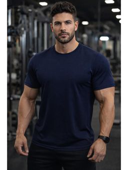 Parcel Yard - Mens Half Sleeve Round Neck T-Shirt - Navy Blue