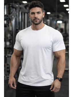 Parcel Yard - Mens Half Sleeve Round Neck T-Shirt - White