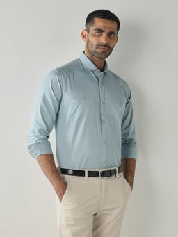 Reid & Taylor - Mens Semi-Formal Shirt RT-813-Blue