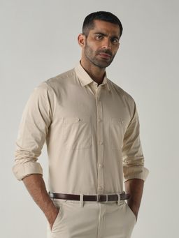 Reid & Taylor - Mens Semi-Formal Shirt RT-813-Cream