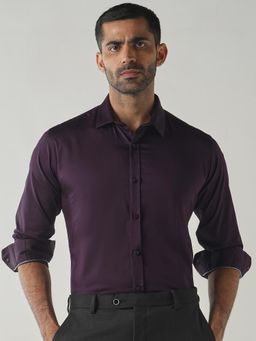 Reid & Taylor - Mens Formal Shirt -RT-856-Purple Grape