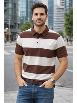 Parcel Yard - Mens Half Sleeve Polo Neck Polo T-Shirt - Brown