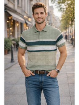 Parcel Yard - Mens Half Sleeve Polo Neck Polo T-Shirt - Green