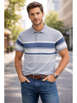 Parcel Yard - Mens Half Sleeve Polo Neck Polo T-Shirt - Grey