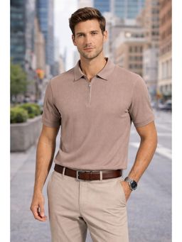 Parcel Yard - Mens Half Sleeve Polo Neck T-Shirt - Khaki