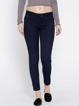 Xpose - Women Navy Blue Slim Fit Mid-Rise Clean Look Stretchable Jeans