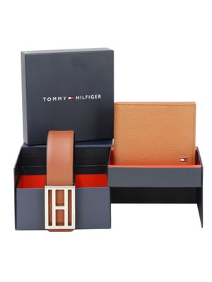 tommy hilfiger belt and wallet gift set