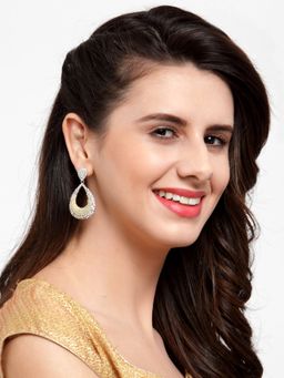 Anika's Creations - Anika's Creation Elegant Design Stone Studded Chandbali Earrings