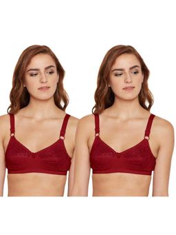 Bodycare - Pack of 2 B-C-D Cup Bra In Maroon Colour