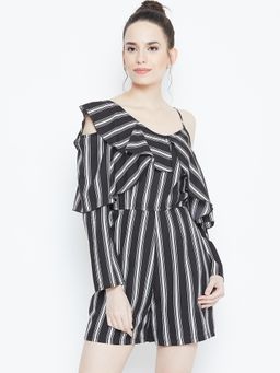 Dodo & Moa - Women Western Wear Playsuit - Black