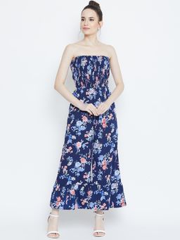 Dodo & Moa - Women Western Wear Jumpsuits - Navy Blue