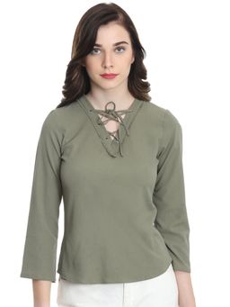 Dodo & Moa - Women Western Wear Tops - Green