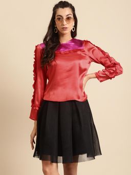 Dodo & Moa - Women Western Wear Tops - Pink