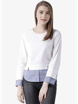 Dodo & Moa - Women Western Wear Tops - White