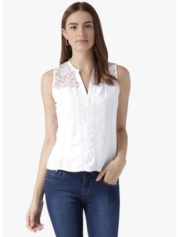 Dodo & Moa - Women Western Wear Tops - White