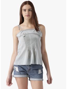 Dodo & Moa - Women Western Wear Tops - Grey