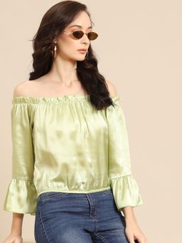 Dodo & Moa - Women Western Wear Tops - Green