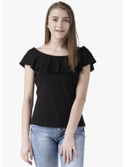 Dodo & Moa - Women Western Wear Tops - Black