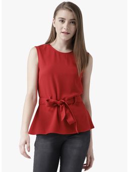 Dodo & Moa - Women Western Wear Tops - Red (Set of 2)