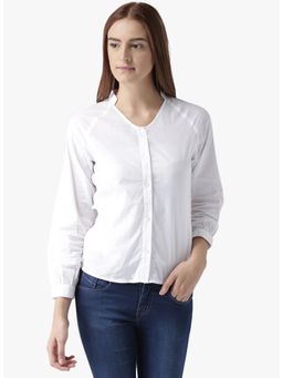 Dodo & Moa - Women Western Wear Tops - White