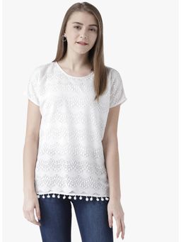 Dodo & Moa - Women Western Wear Tops - White