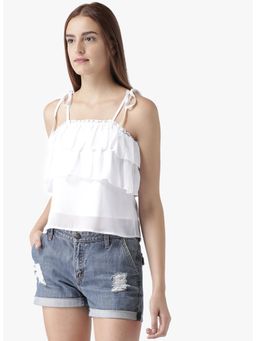 Dodo & Moa - Women Western Wear Tops - White