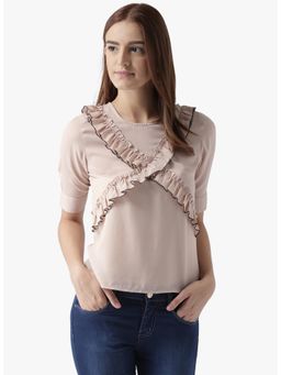Dodo & Moa - Women Western Wear Tops - Beige